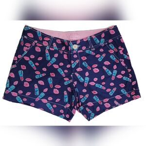 Lily Pulitzer Women's Patterned Shorts - Pink and Blue - Lipstick & Smooches